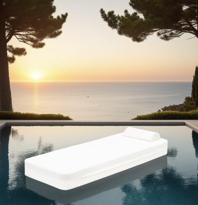 SANDRA | Poolbed blanca | 180x70xal18 cm